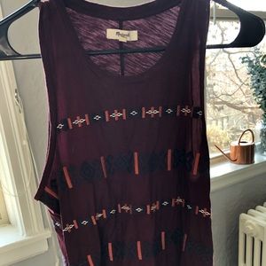Madewell Maroon Sleeveless top